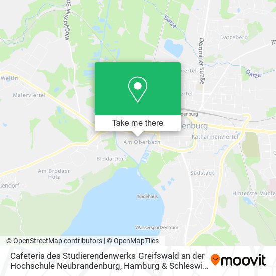 Cafeteria des Studierendenwerks Greifswald an der Hochschule Neubrandenburg map