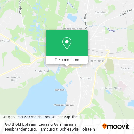Карта Gotthold Ephraim Lessing Gymnasium Neubrandenburg
