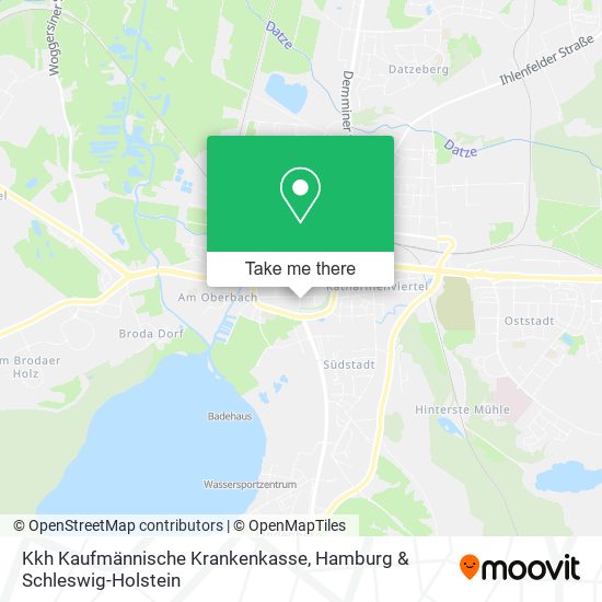 Kkh Kaufmännische Krankenkasse map