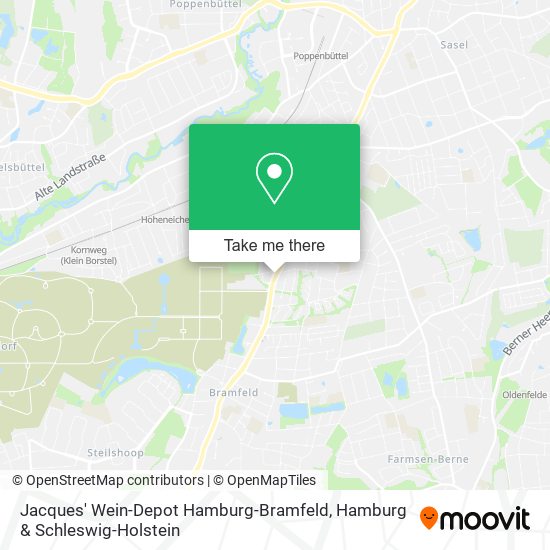 Jacques' Wein-Depot Hamburg-Bramfeld map