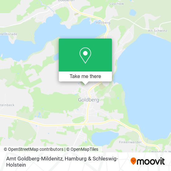 Amt Goldberg-Mildenitz map
