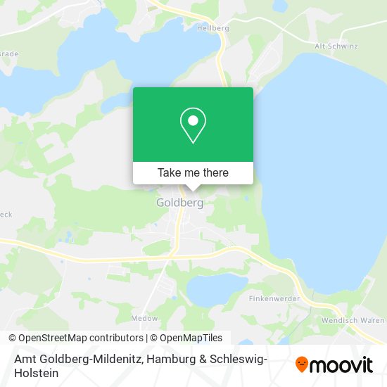 Amt Goldberg-Mildenitz map