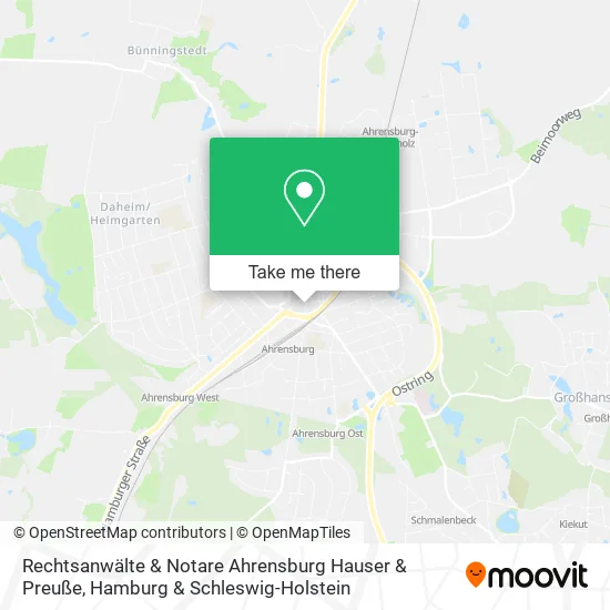 Карта Rechtsanwälte & Notare Ahrensburg Hauser & Preuße