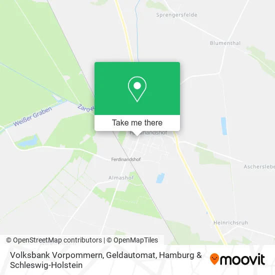 Карта Volksbank Vorpommern, Geldautomat