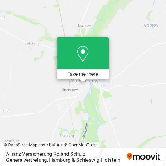 Карта Allianz Versicherung Roland Schulz Generalvertretung