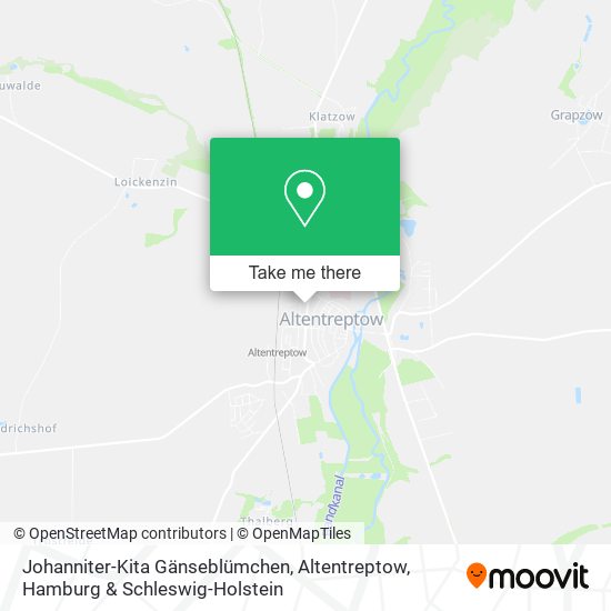 Johanniter-Kita Gänseblümchen, Altentreptow map