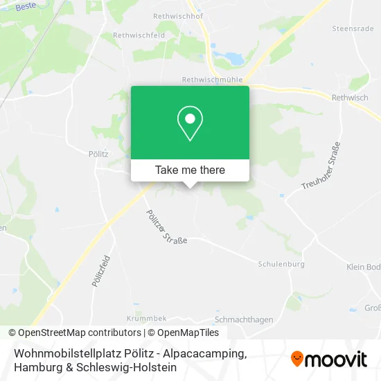 Карта Wohnmobilstellplatz Pölitz - Alpacacamping