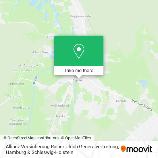 Карта Allianz Versicherung Rainer Ulrich Generalvertretung