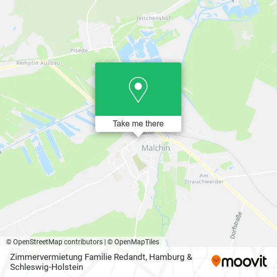 Карта Zimmervermietung Familie Redandt