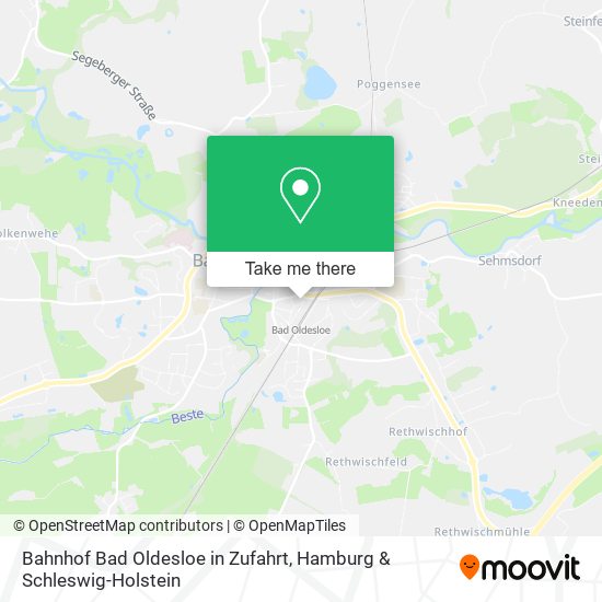 Bahnhof Bad Oldesloe in Zufahrt map