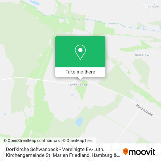 Карта Dorfkirche Schwanbeck - Vereinigte Ev.-Luth. Kirchengemeinde St. Marien Friedland