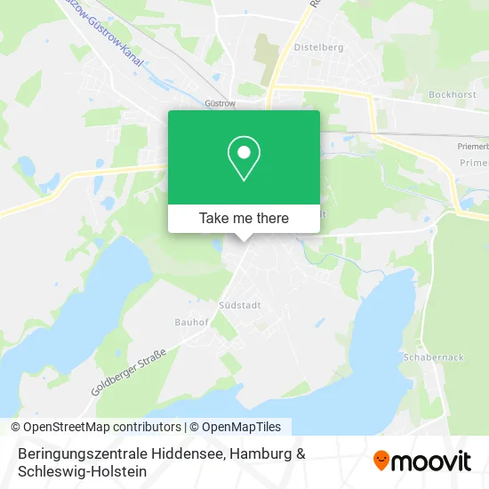 Карта Beringungszentrale Hiddensee