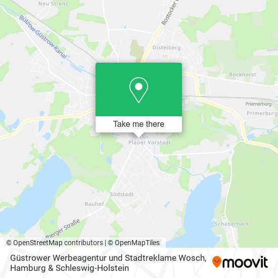 Güstrower Werbeagentur und Stadtreklame Wosch map