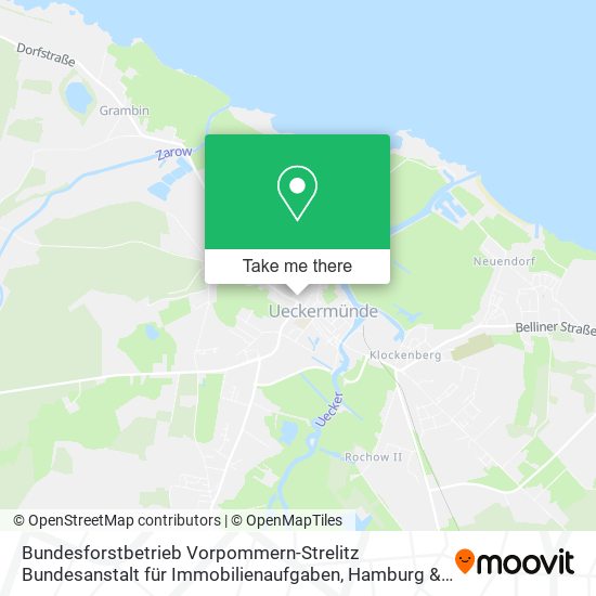 Bundesforstbetrieb Vorpommern-Strelitz Bundesanstalt für Immobilienaufgaben map