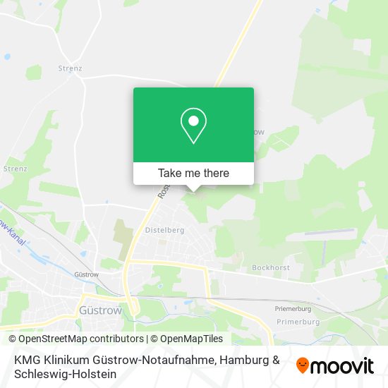 KMG Klinikum Güstrow-Notaufnahme map