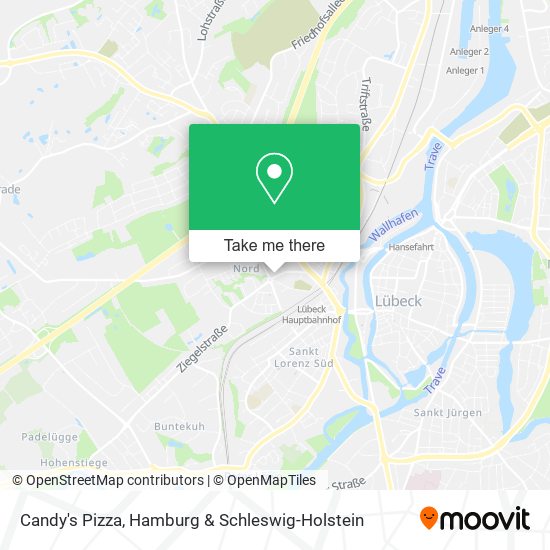 Candy's Pizza map