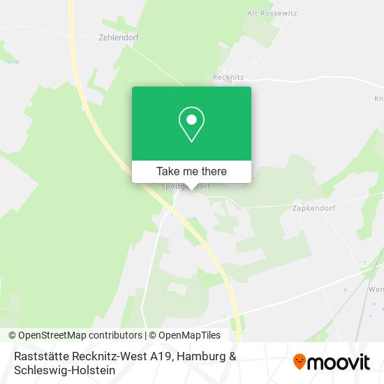 Raststätte Recknitz-West A19 map