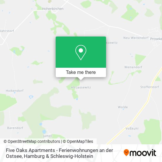 Five Oaks Apartments - Ferienwohnungen an der Ostsee map