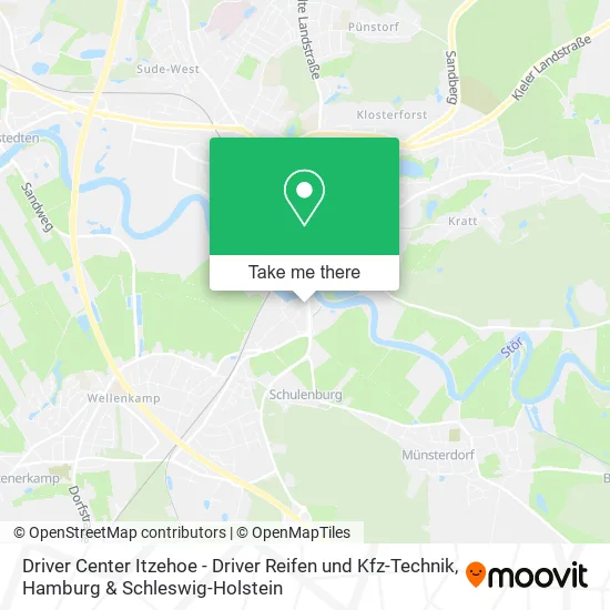 Карта Driver Center Itzehoe - Driver Reifen und Kfz-Technik