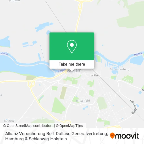 Карта Allianz Versicherung Bert Dollase Generalvertretung