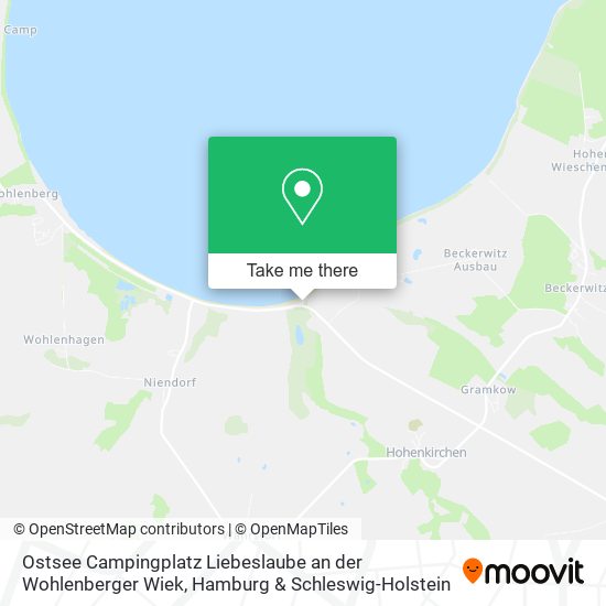Ostsee Campingplatz Liebeslaube an der Wohlenberger Wiek map