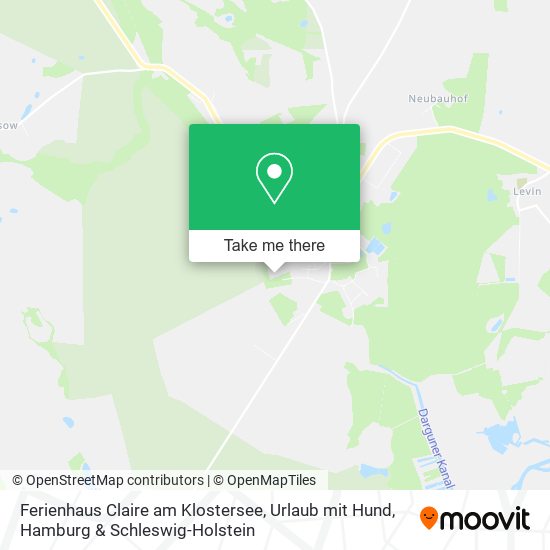 Ferienhaus Claire am Klostersee, Urlaub mit Hund map
