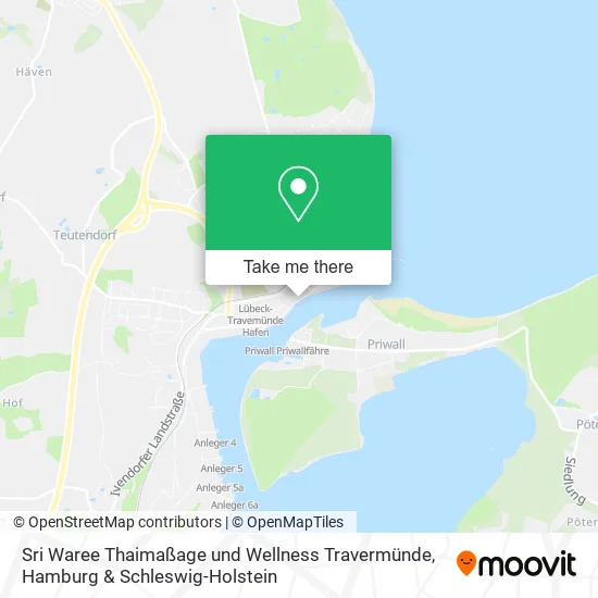 Карта Sri Waree Thaimaßage und Wellness Travermünde