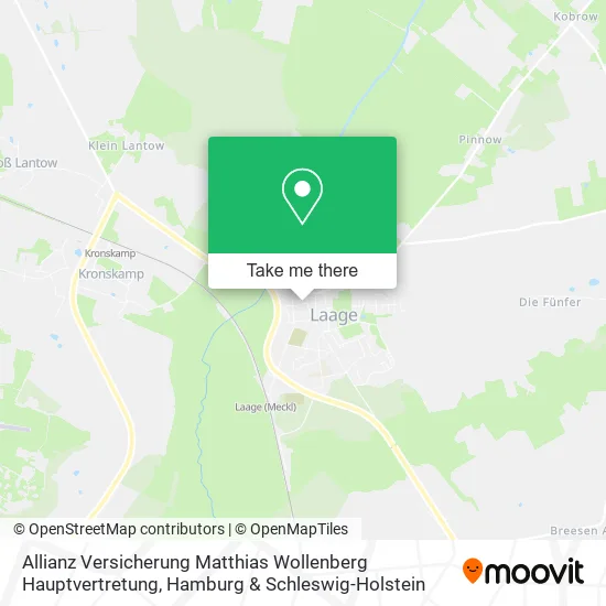 Карта Allianz Versicherung Matthias Wollenberg Hauptvertretung
