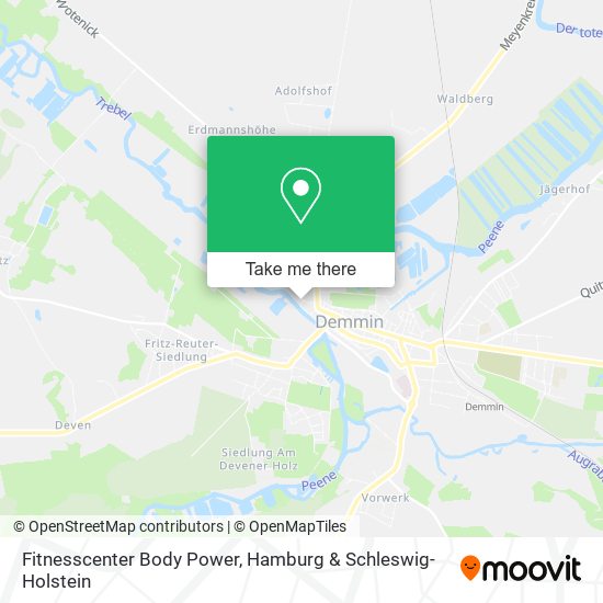 Fitnesscenter Body Power map