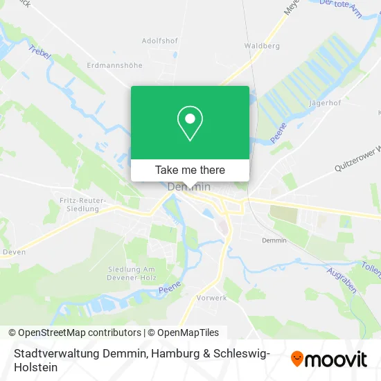 Карта Stadtverwaltung Demmin