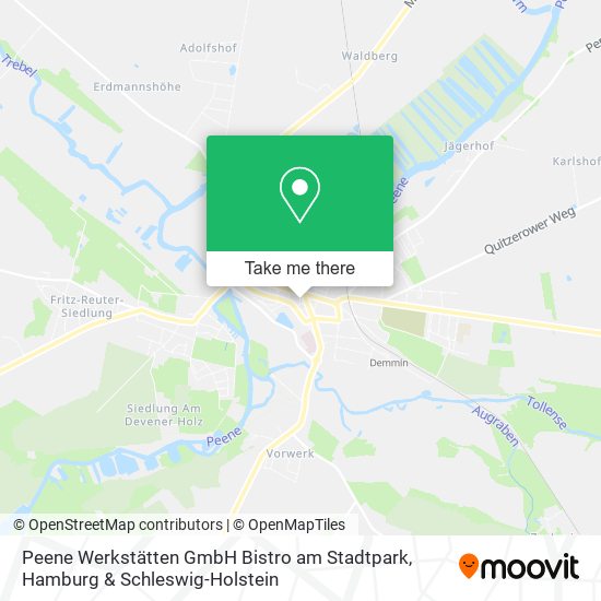 Peene Werkstätten GmbH Bistro am Stadtpark map
