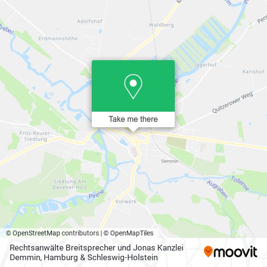 Rechtsanwälte Breitsprecher und Jonas Kanzlei Demmin map