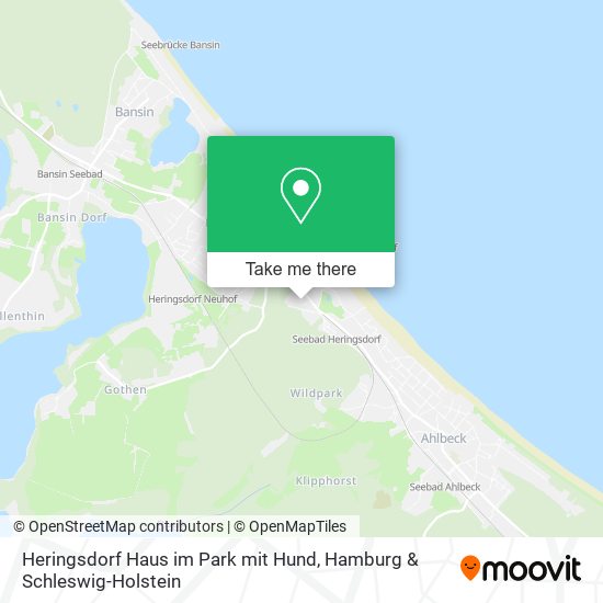 Heringsdorf Haus im Park mit Hund map
