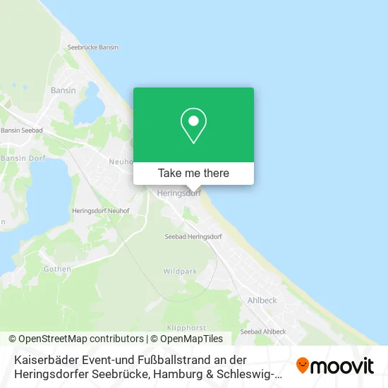 Карта Kaiserbäder Event-und Fußballstrand an der Heringsdorfer Seebrücke