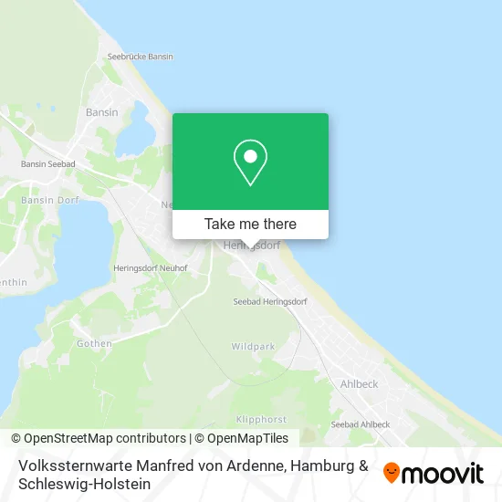 Карта Volkssternwarte Manfred von Ardenne