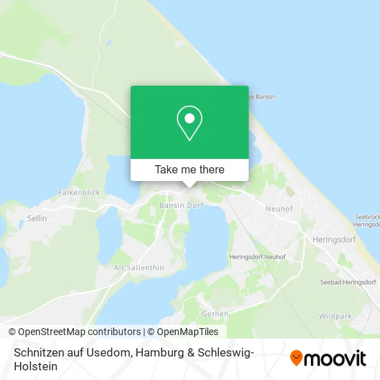 Карта Schnitzen auf Usedom