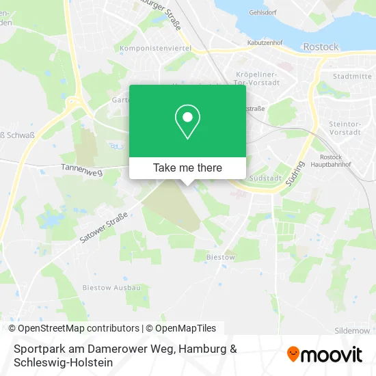 Карта Sportpark am Damerower Weg