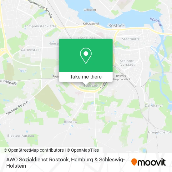 Карта AWO Sozialdienst Rostock