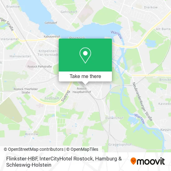 Карта Flinkster-HBF, InterCityHotel Rostock