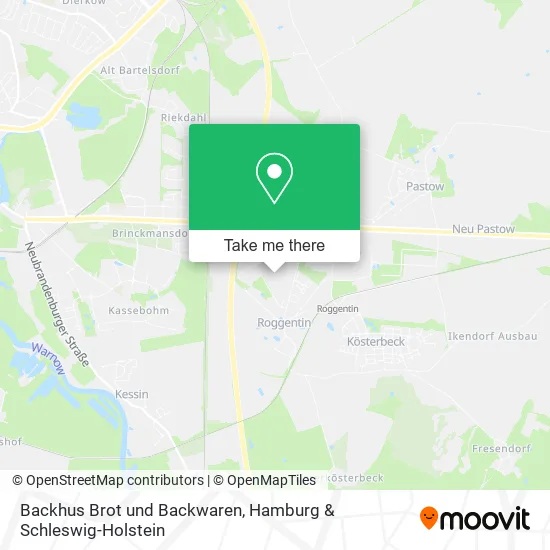 Карта Backhus Brot und Backwaren