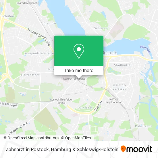 Карта Zahnarzt in Rostock