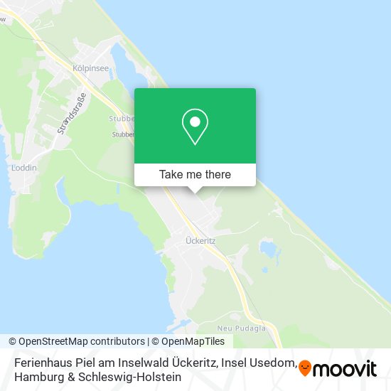 Ferienhaus Piel am Inselwald Ückeritz, Insel Usedom map