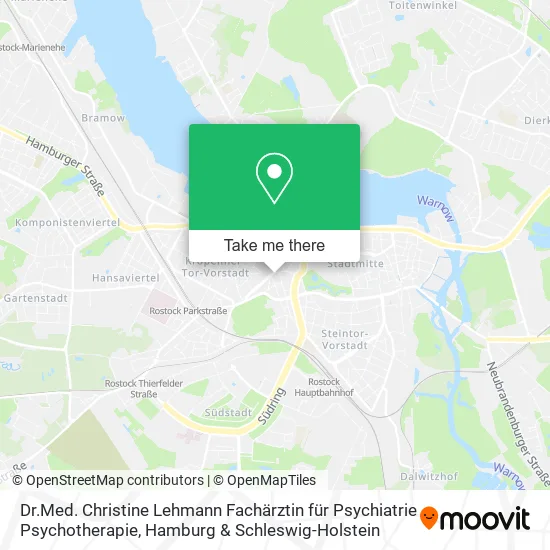 Карта Dr.Med. Christine Lehmann Fachärztin für Psychiatrie Psychotherapie