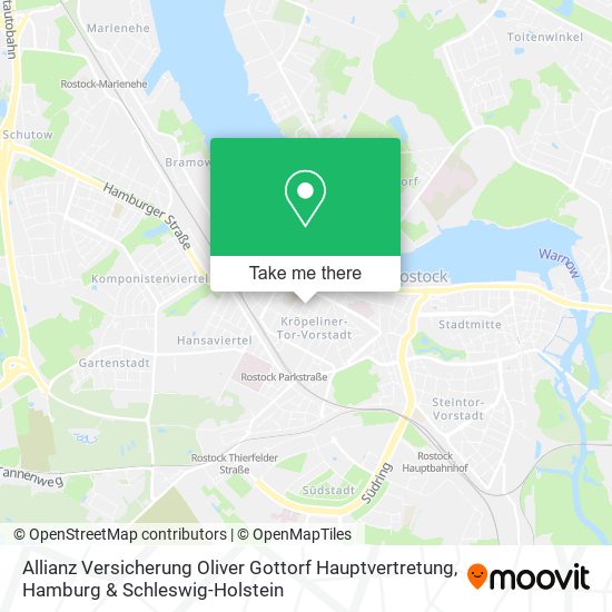 Allianz Versicherung Oliver Gottorf Hauptvertretung map