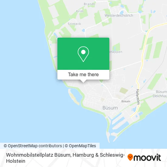 Карта Wohnmobilstellplatz Büsum