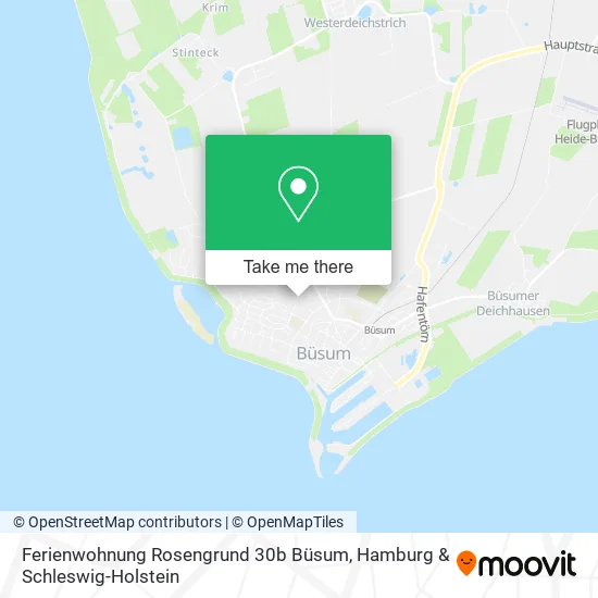 Карта Ferienwohnung Rosengrund 30b Büsum