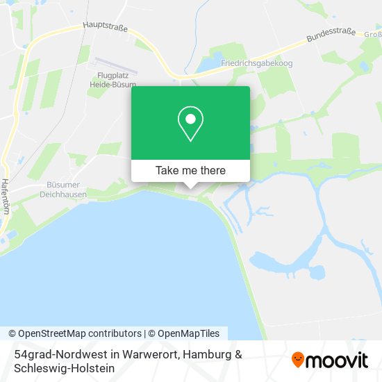 54grad-Nordwest in Warwerort map