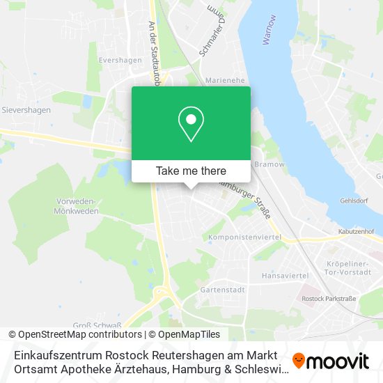 Einkaufszentrum Rostock Reutershagen am Markt Ortsamt Apotheke Ärztehaus map
