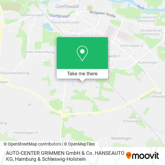Карта AUTO-CENTER GRIMMEN GmbH & Co. HANSEAUTO KG