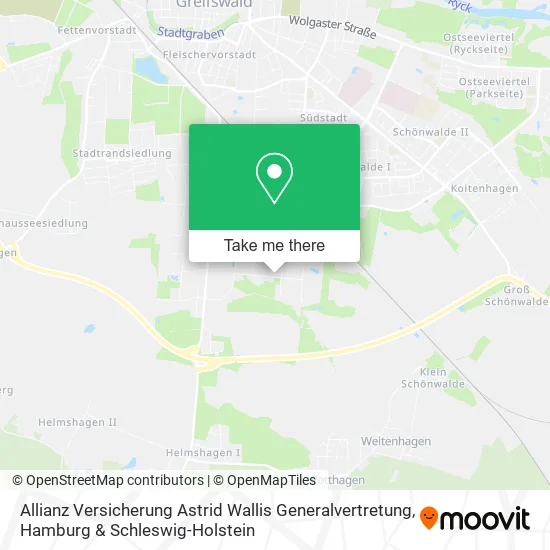 Карта Allianz Versicherung Astrid Wallis Generalvertretung